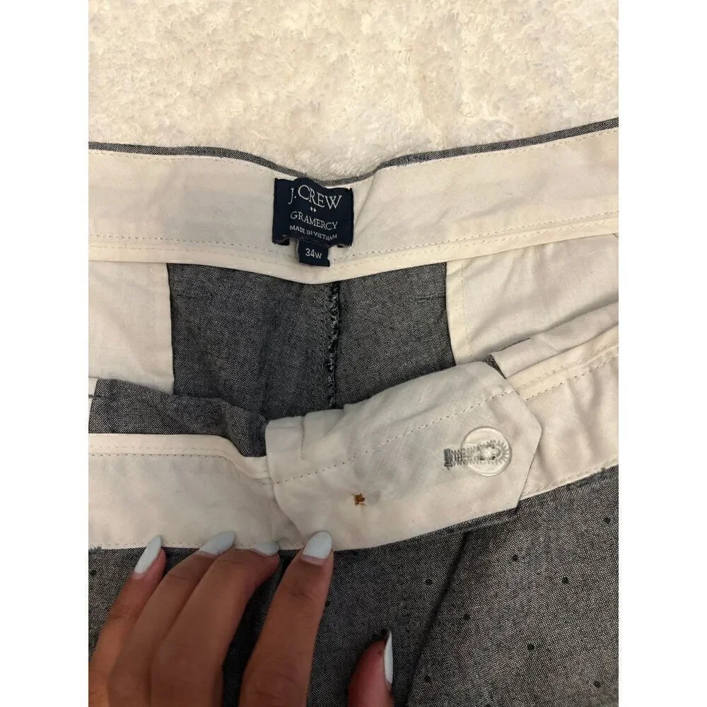 J crew Gramercy Grey shorts size 34w